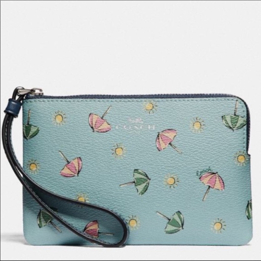 NWT coach wristlet. Umbrella design.